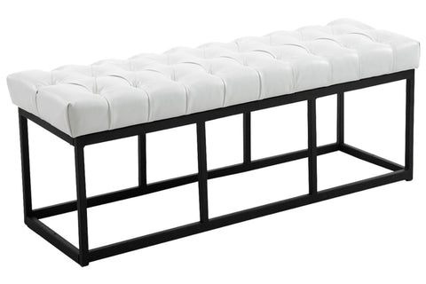 TPFLiving Sitzbank Amor Kunstleder - Gestell matt schwarz - 120 TPFLiving Sitzbank Amor Kunstleder - Gestell matt schwarz - 120