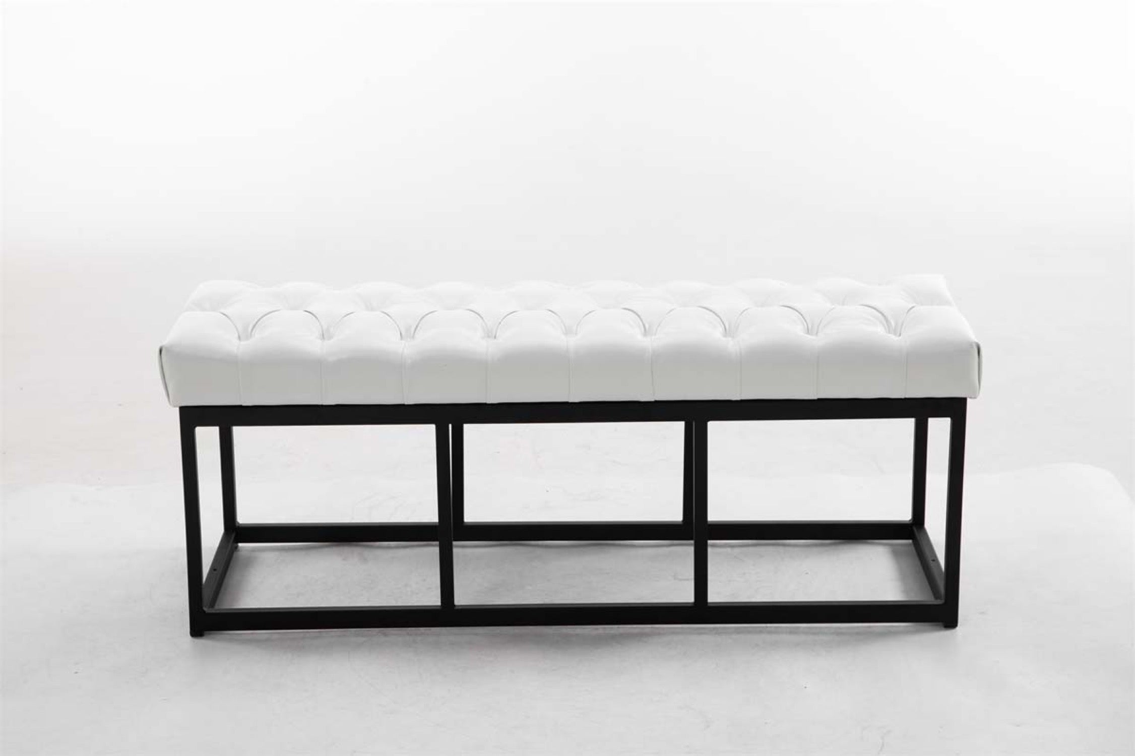 TPFLiving Sitzbank Amor Kunstleder - Gestell matt schwarz - 120 TPFLiving Sitzbank Amor Kunstleder - Gestell matt schwarz - 120