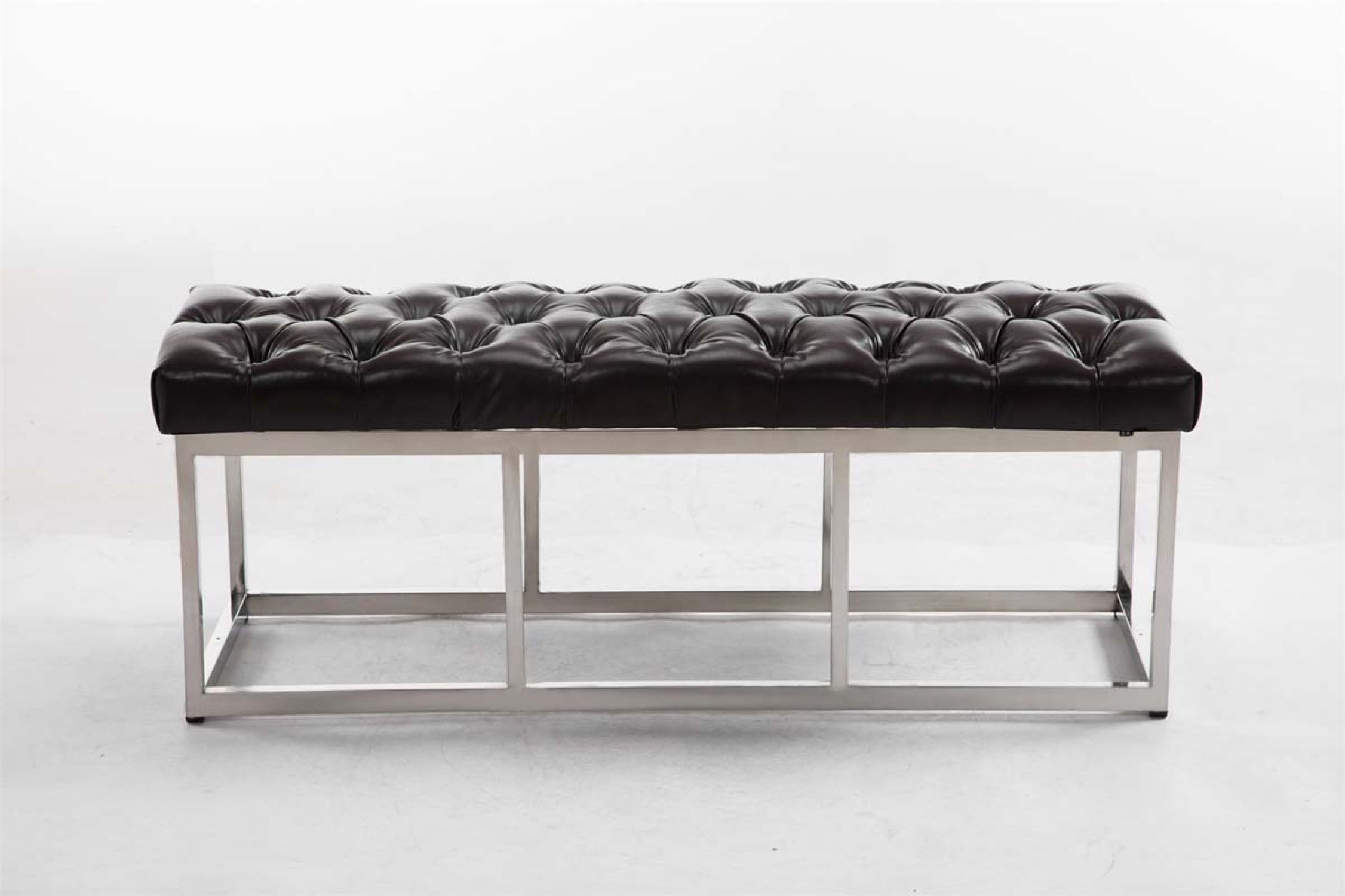 TPFLiving Sitzbank Amor Kunstleder - Gestell Edelstahl matt gebürstet - 120 TPFLiving Sitzbank Amor Kunstleder - Gestell Edelstahl matt gebürstet - 120