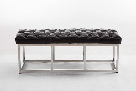 TPFLiving Sitzbank Amor Kunstleder - Gestell Edelstahl matt gebürstet - 120 TPFLiving Sitzbank Amor Kunstleder - Gestell Edelstahl matt gebürstet - 120