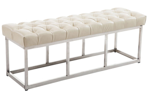 TPFLiving Sitzbank Amor Kunstleder - Gestell Edelstahl matt gebürstet - 120 TPFLiving Sitzbank Amor Kunstleder - Gestell Edelstahl matt gebürstet - 120