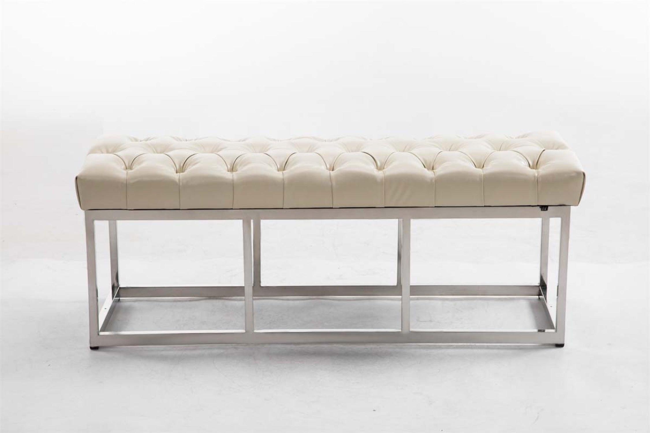 TPFLiving Sitzbank Amor Kunstleder - Gestell Edelstahl matt gebürstet - 120 TPFLiving Sitzbank Amor Kunstleder - Gestell Edelstahl matt gebürstet - 120