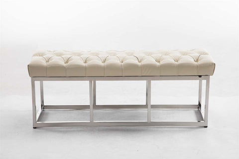 TPFLiving Sitzbank Amor Kunstleder - Gestell Edelstahl matt gebürstet - 120 TPFLiving Sitzbank Amor Kunstleder - Gestell Edelstahl matt gebürstet - 120