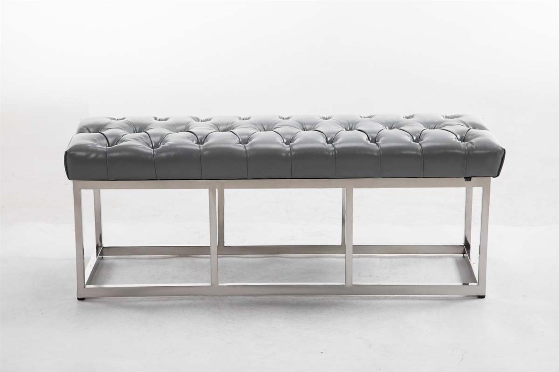 TPFLiving Sitzbank Amor Kunstleder - Gestell Edelstahl matt gebürstet - 120 TPFLiving Sitzbank Amor Kunstleder - Gestell Edelstahl matt gebürstet - 120