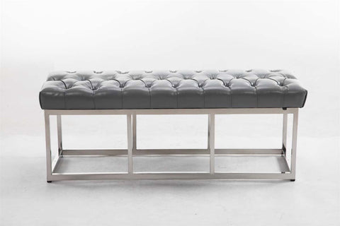 TPFLiving Sitzbank Amor Kunstleder - Gestell Edelstahl matt gebürstet - 120 TPFLiving Sitzbank Amor Kunstleder - Gestell Edelstahl matt gebürstet - 120