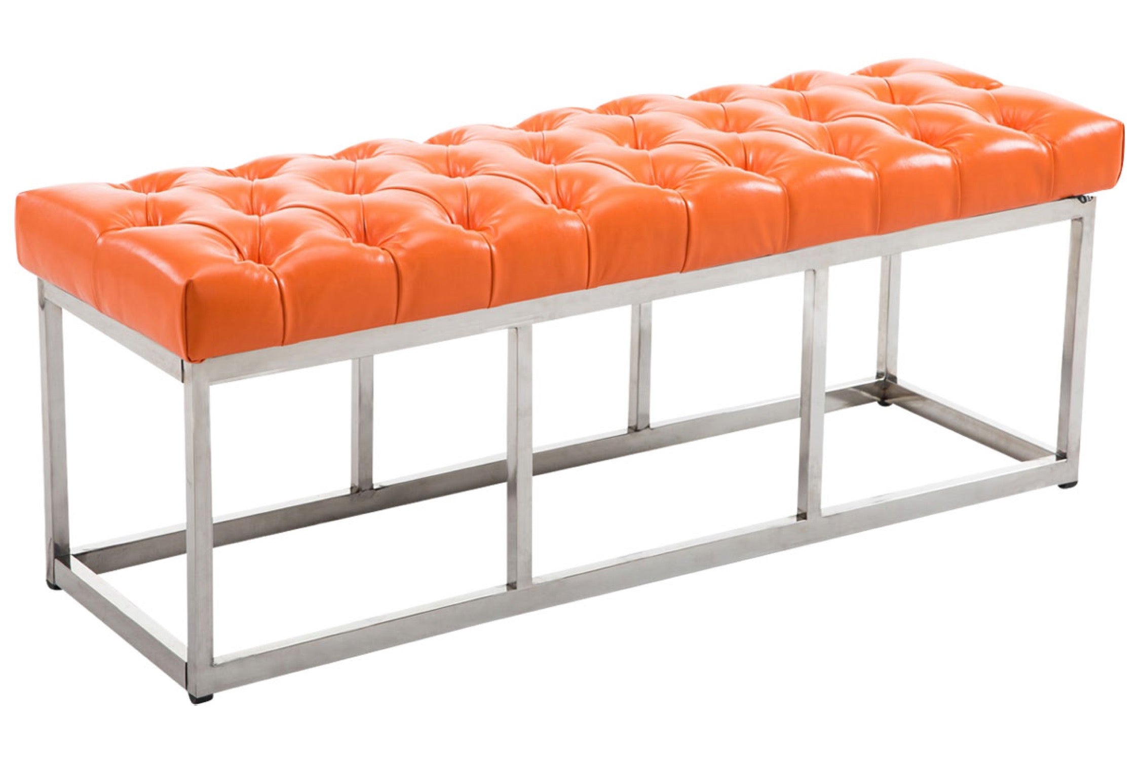 TPFLiving Sitzbank Amor Kunstleder - Gestell Edelstahl matt gebürstet - 120 TPFLiving Sitzbank Amor Kunstleder - Gestell Edelstahl matt gebürstet - 120