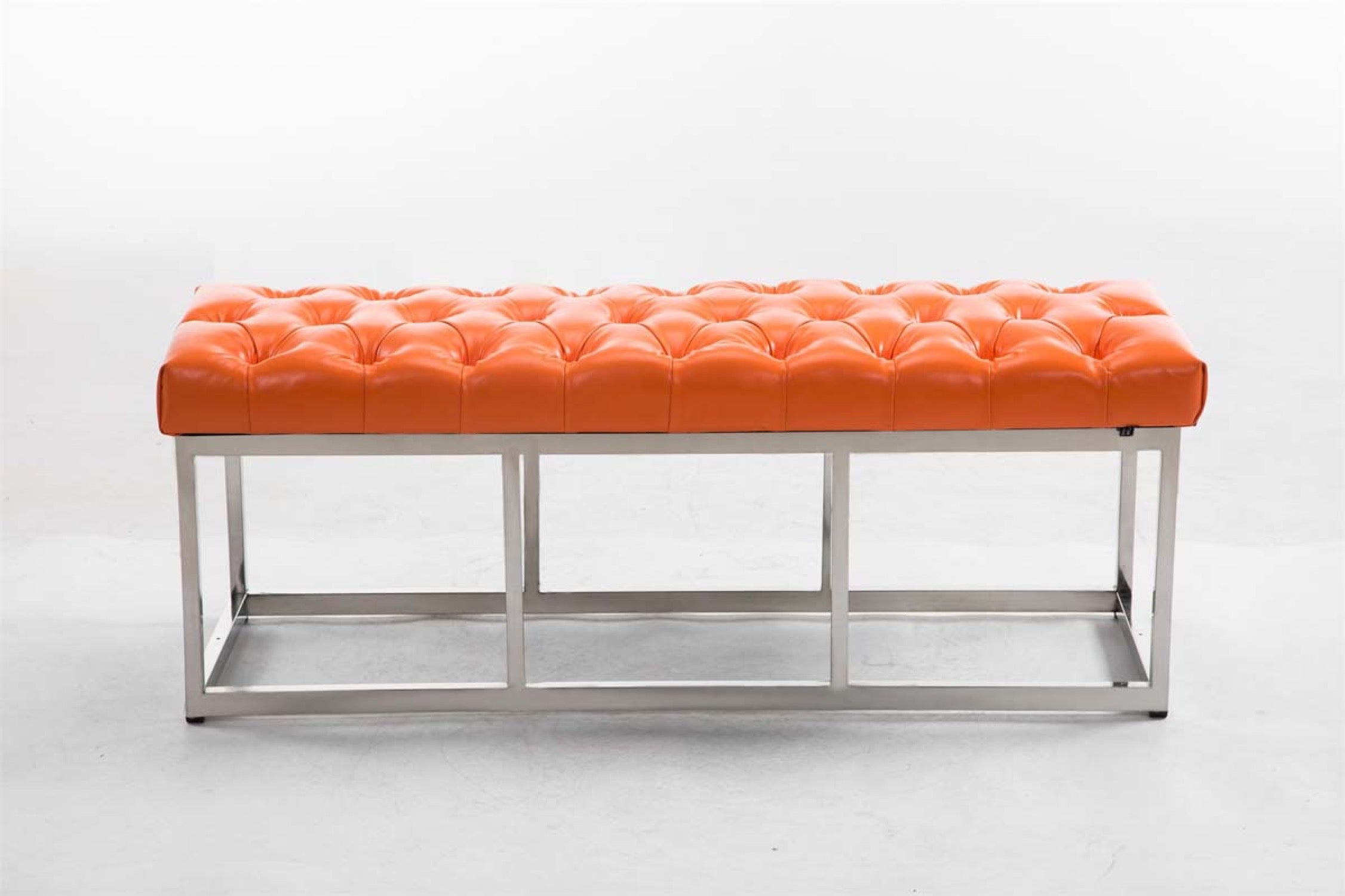 TPFLiving Sitzbank Amor Kunstleder - Gestell Edelstahl matt gebürstet - 120 TPFLiving Sitzbank Amor Kunstleder - Gestell Edelstahl matt gebürstet - 120