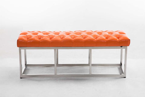 TPFLiving Sitzbank Amor Kunstleder - Gestell Edelstahl matt gebürstet - 120 TPFLiving Sitzbank Amor Kunstleder - Gestell Edelstahl matt gebürstet - 120