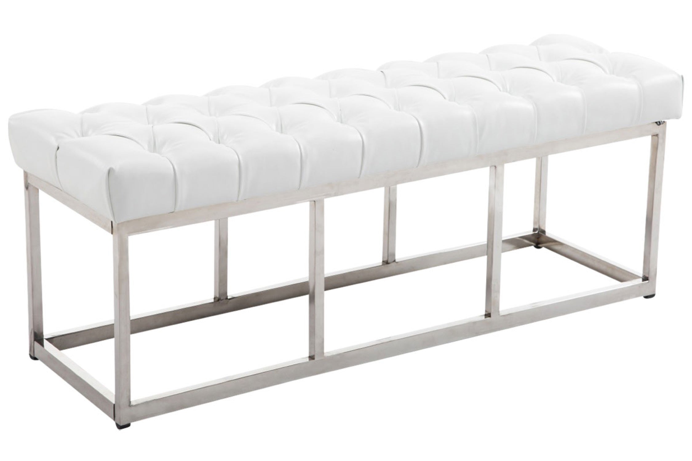 TPFLiving Sitzbank Amor Kunstleder - Gestell Edelstahl matt gebürstet - 120 TPFLiving Sitzbank Amor Kunstleder - Gestell Edelstahl matt gebürstet - 120