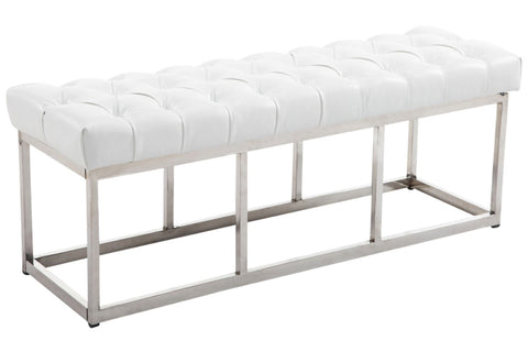 TPFLiving Sitzbank Amor Kunstleder - Gestell Edelstahl matt gebürstet - 120 TPFLiving Sitzbank Amor Kunstleder - Gestell Edelstahl matt gebürstet - 120