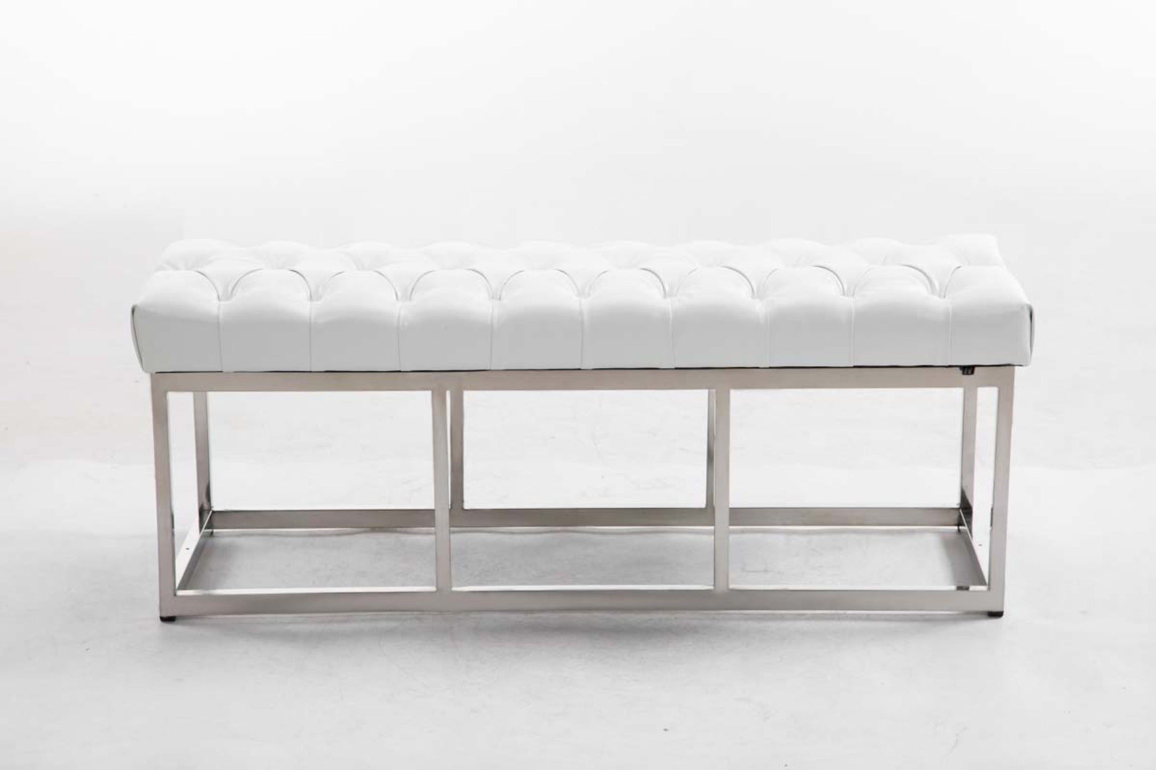 TPFLiving Sitzbank Amor Kunstleder - Gestell Edelstahl matt gebürstet - 120 TPFLiving Sitzbank Amor Kunstleder - Gestell Edelstahl matt gebürstet - 120