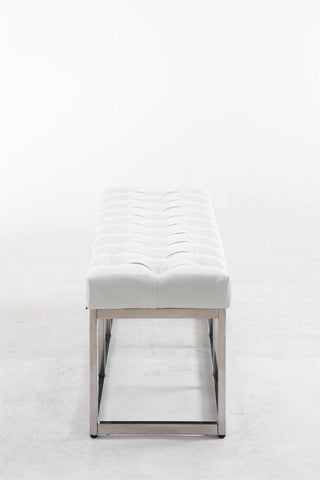 TPFLiving Sitzbank Amor Kunstleder - Gestell Edelstahl matt gebürstet - 120 TPFLiving Sitzbank Amor Kunstleder - Gestell Edelstahl matt gebürstet - 120