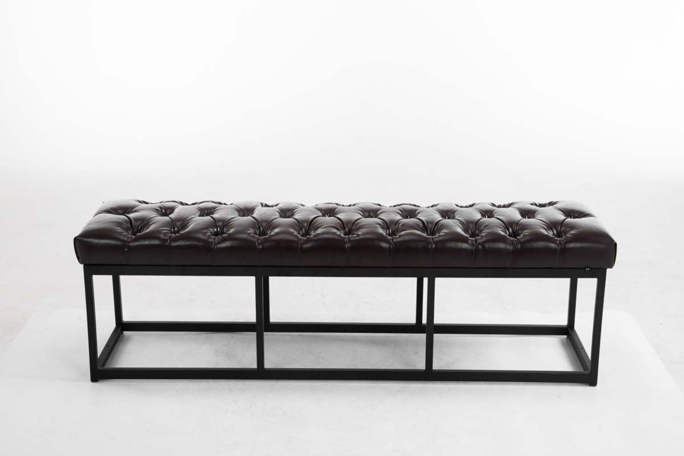 TPFLiving Sitzbank Amor Kunstleder - Gestell matt schwarz - 150 TPFLiving Sitzbank Amor Kunstleder - Gestell matt schwarz - 150