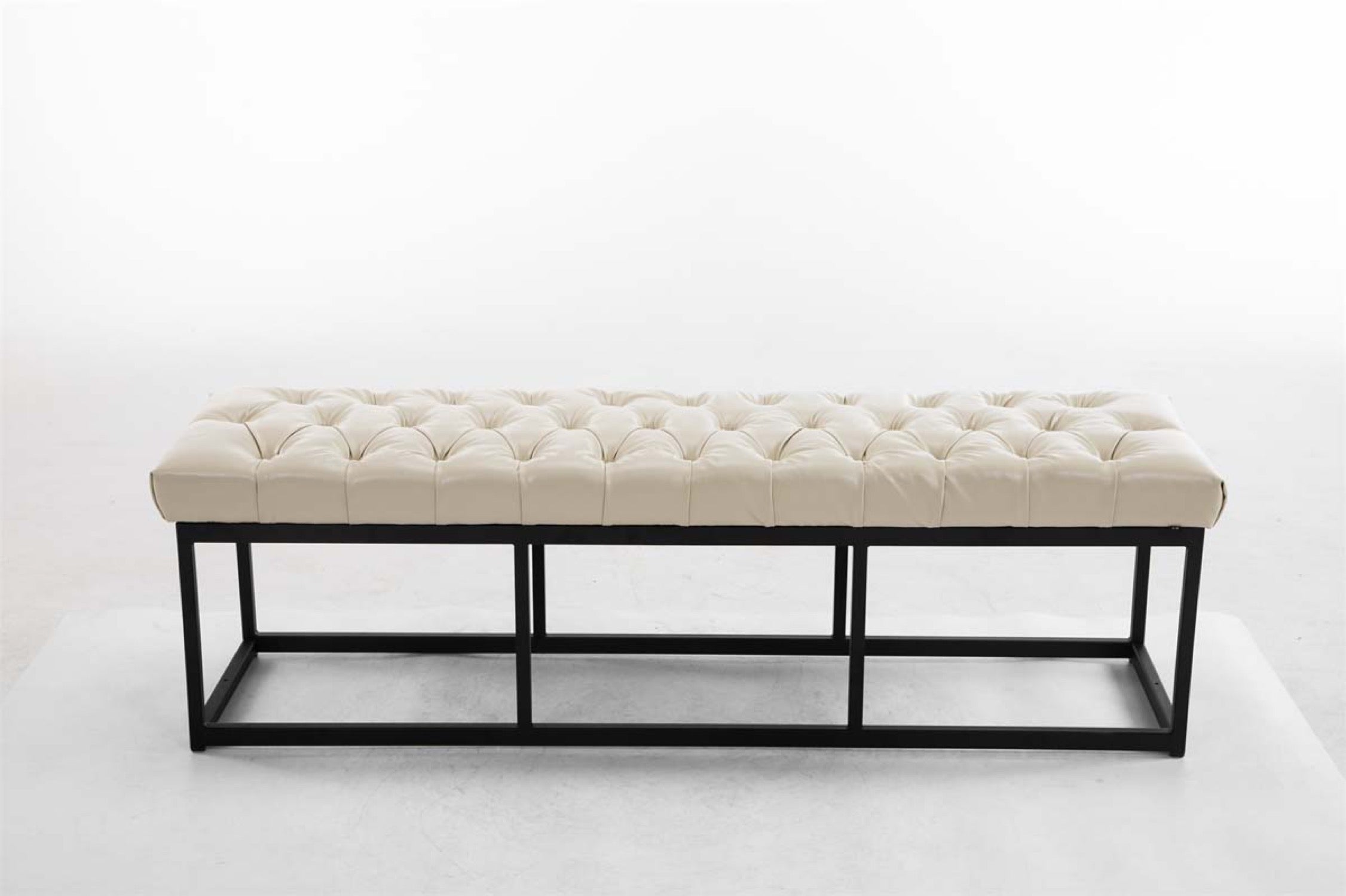 TPFLiving Sitzbank Amor Kunstleder - Gestell matt schwarz - 150 TPFLiving Sitzbank Amor Kunstleder - Gestell matt schwarz - 150