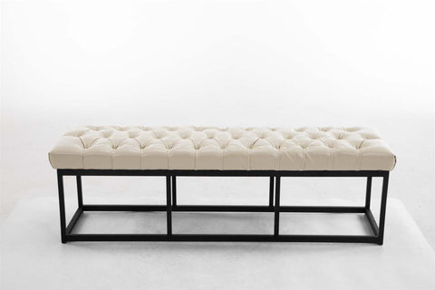 TPFLiving Sitzbank Amor Kunstleder - Gestell matt schwarz - 150 TPFLiving Sitzbank Amor Kunstleder - Gestell matt schwarz - 150