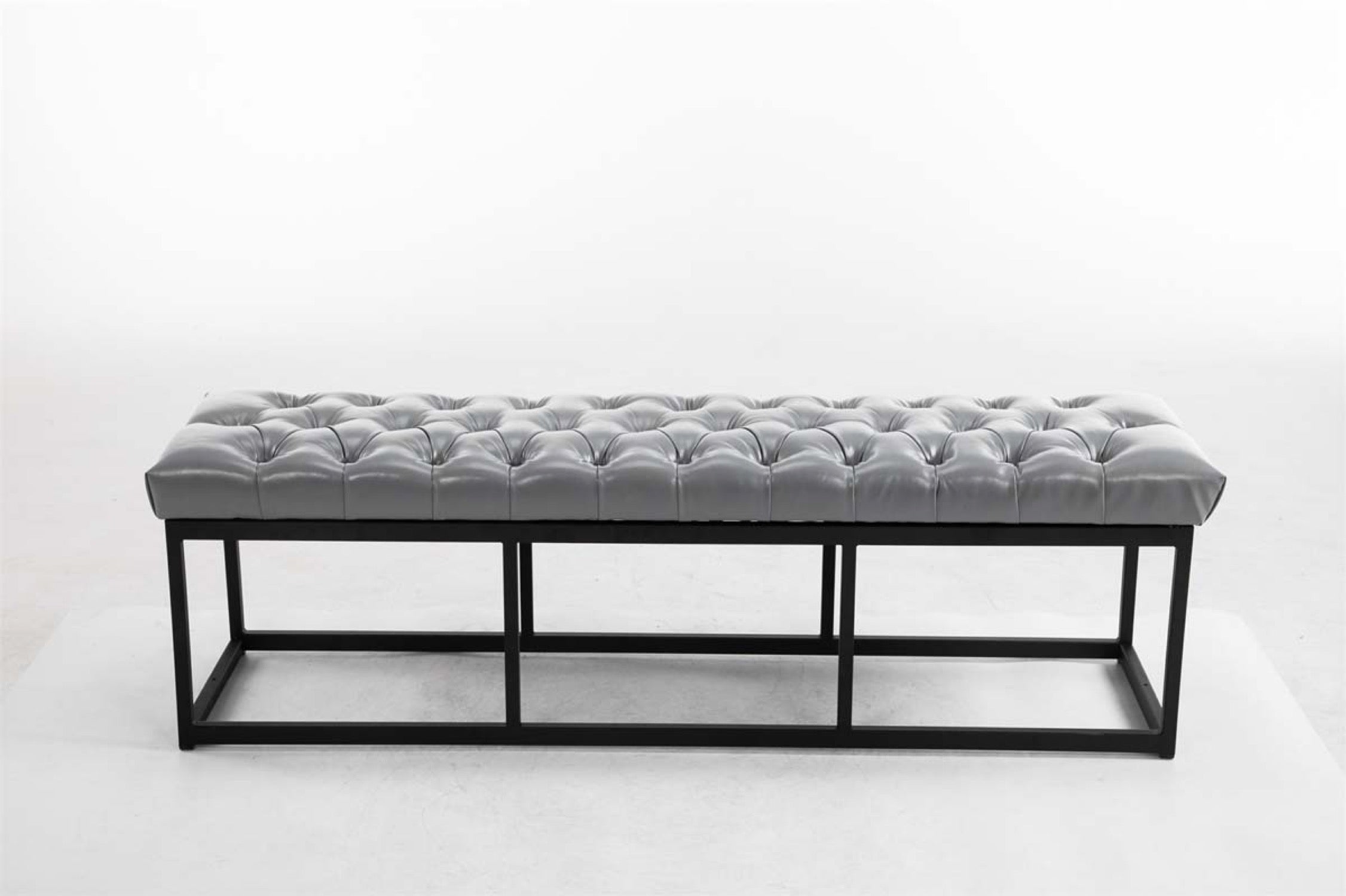 TPFLiving Sitzbank Amor Kunstleder - Gestell matt schwarz - 150 TPFLiving Sitzbank Amor Kunstleder - Gestell matt schwarz - 150