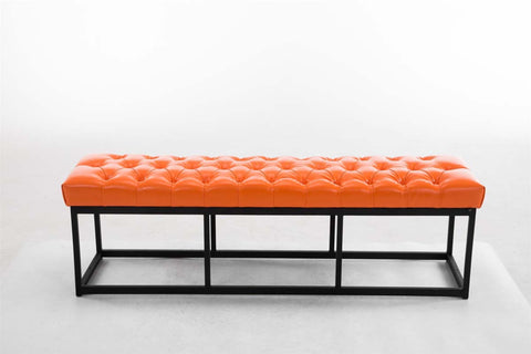 TPFLiving Sitzbank Amor Kunstleder - Gestell matt schwarz - 150 TPFLiving Sitzbank Amor Kunstleder - Gestell matt schwarz - 150