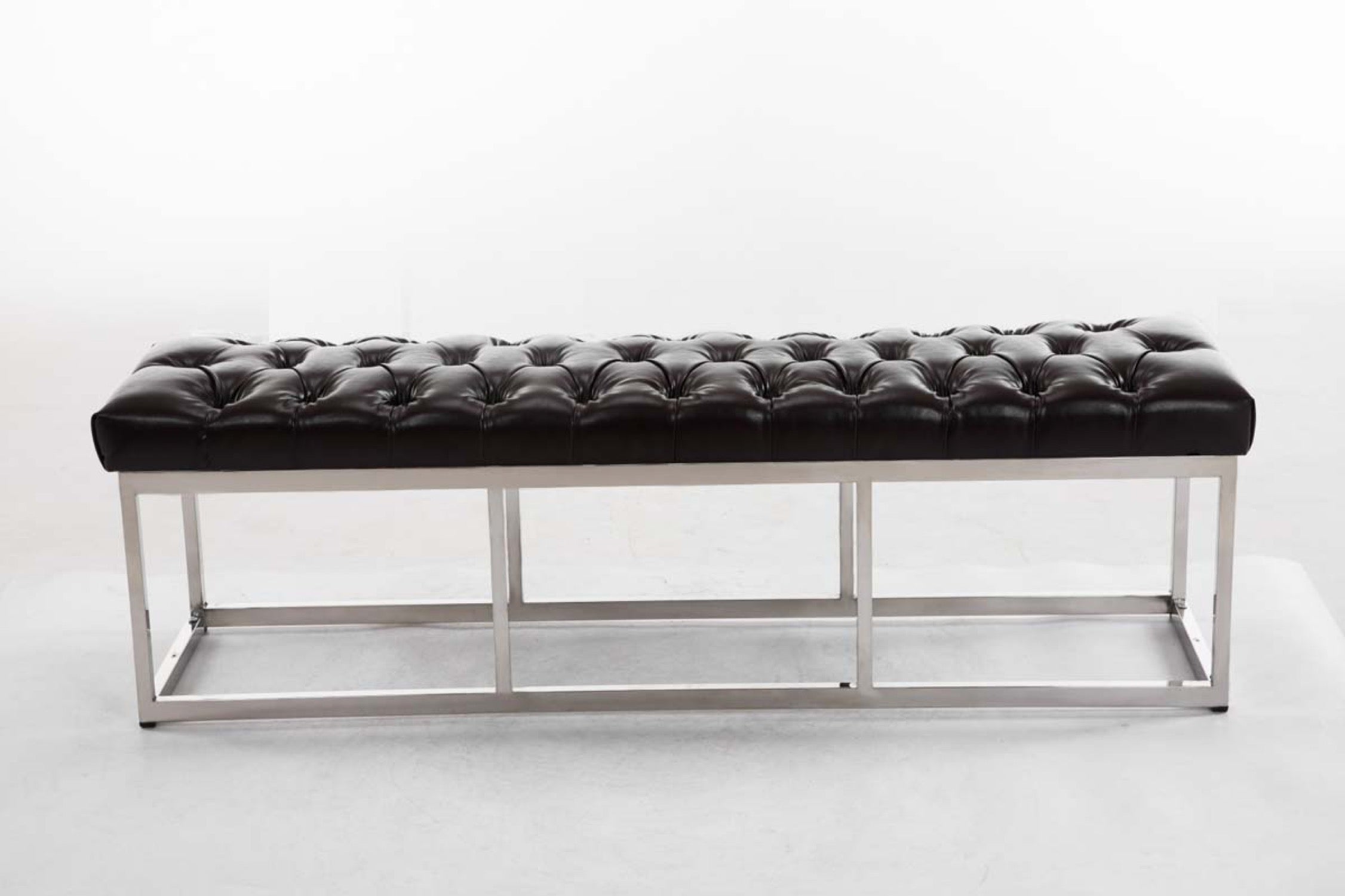 TPFLiving Sitzbank Amor Kunstleder - Gestell Edelstahl matt gebürstet - 150 TPFLiving Sitzbank Amor Kunstleder - Gestell Edelstahl matt gebürstet - 150