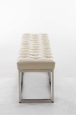 TPFLiving Sitzbank Amor Kunstleder - Gestell Edelstahl matt gebürstet - 150 TPFLiving Sitzbank Amor Kunstleder - Gestell Edelstahl matt gebürstet - 150