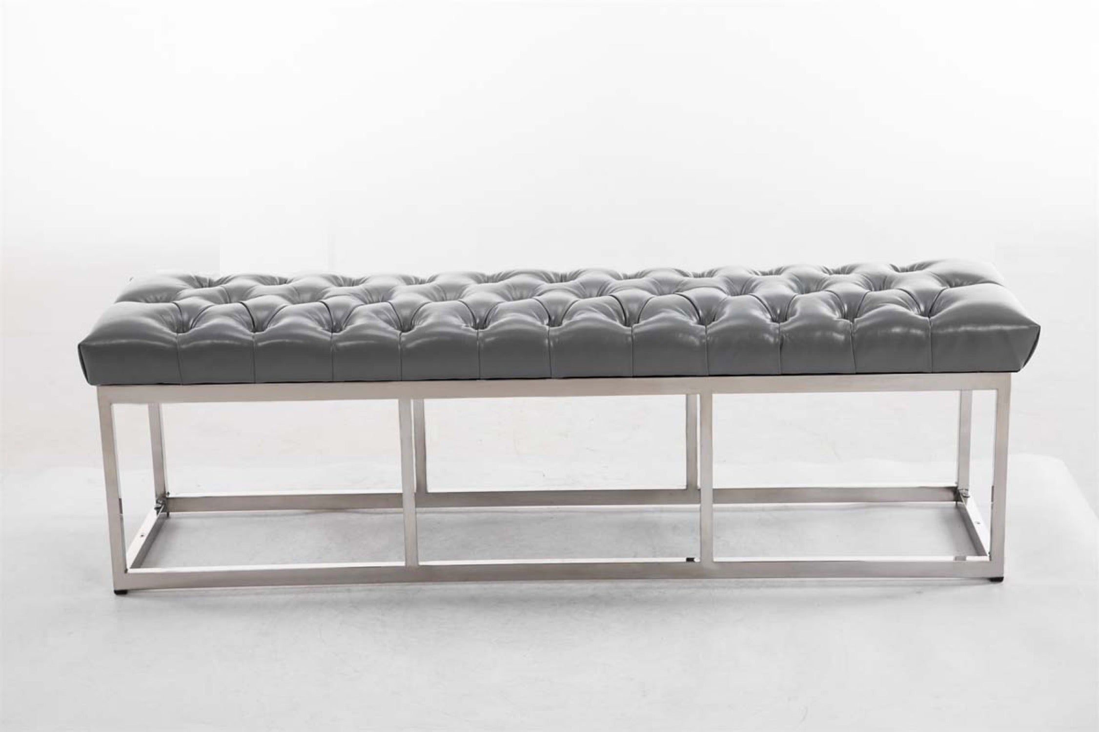 TPFLiving Sitzbank Amor Kunstleder - Gestell Edelstahl matt gebürstet - 150 TPFLiving Sitzbank Amor Kunstleder - Gestell Edelstahl matt gebürstet - 150