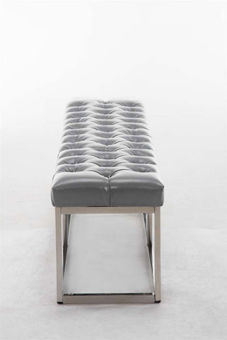 TPFLiving Sitzbank Amor Kunstleder - Gestell Edelstahl matt gebürstet - 150 TPFLiving Sitzbank Amor Kunstleder - Gestell Edelstahl matt gebürstet - 150