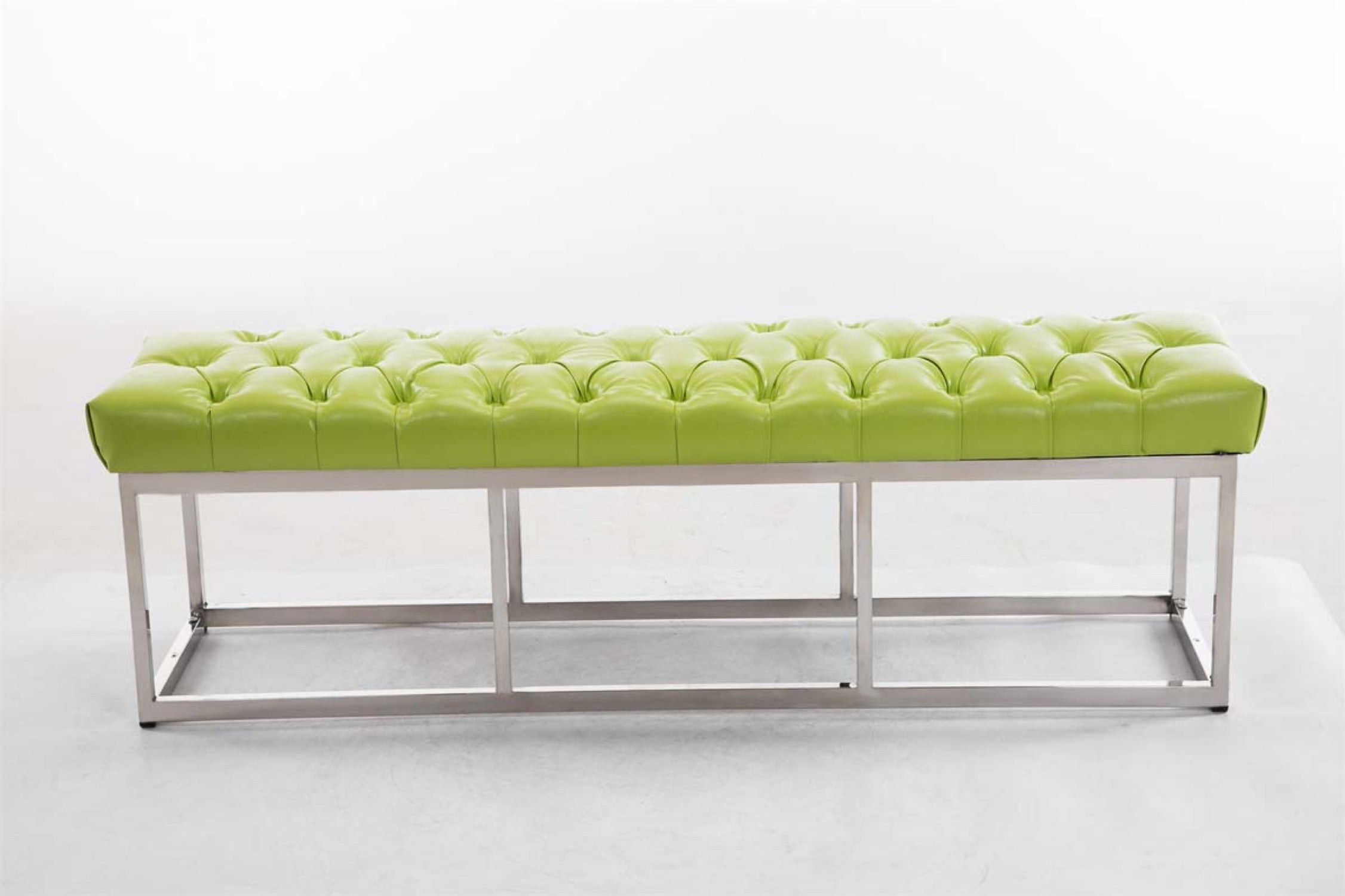 TPFLiving Sitzbank Amor Kunstleder - Gestell Edelstahl matt gebürstet - 150 TPFLiving Sitzbank Amor Kunstleder - Gestell Edelstahl matt gebürstet - 150