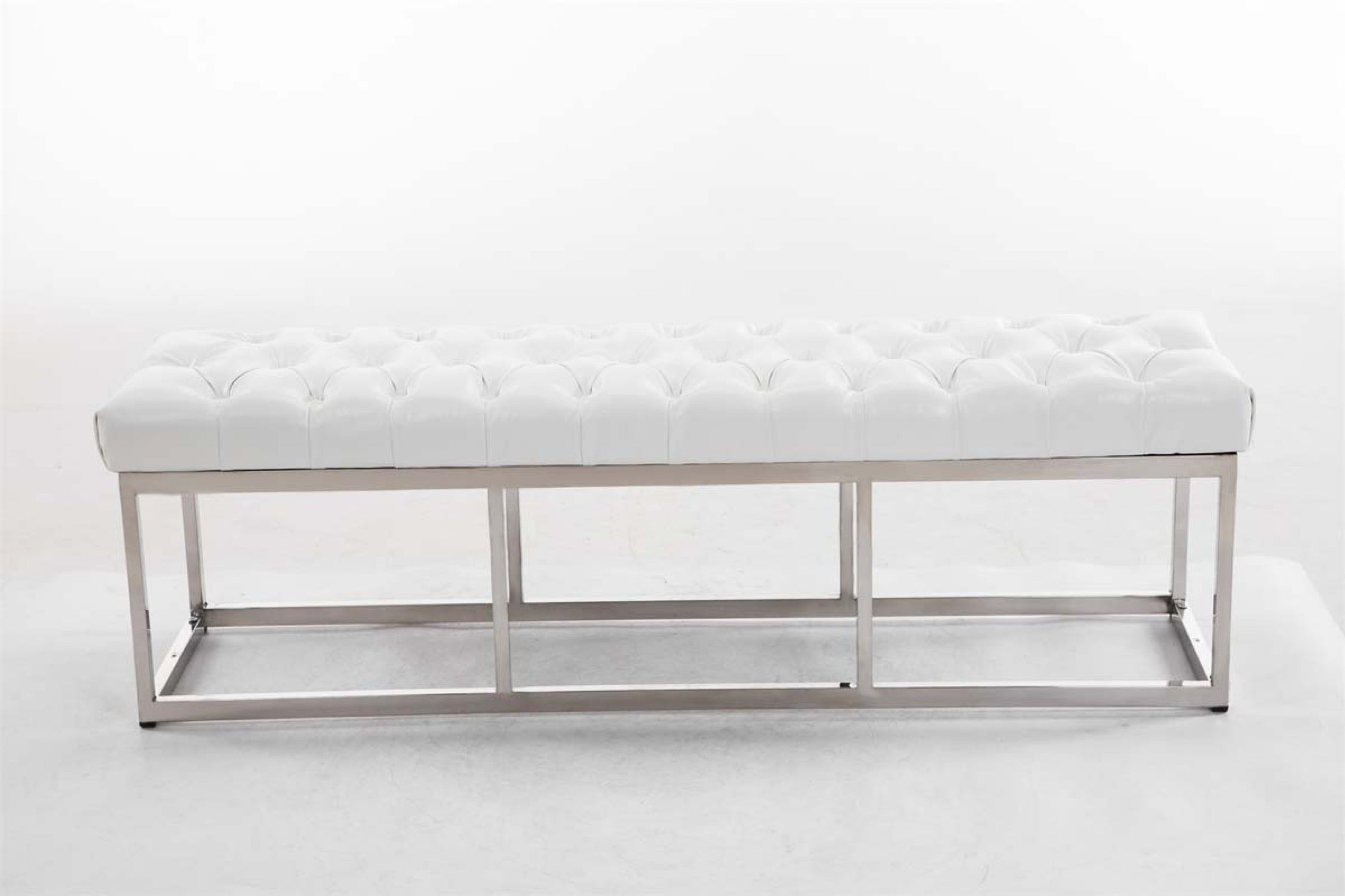 TPFLiving Sitzbank Amor Kunstleder - Gestell Edelstahl matt gebürstet - 150 TPFLiving Sitzbank Amor Kunstleder - Gestell Edelstahl matt gebürstet - 150