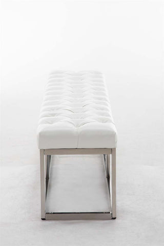 TPFLiving Sitzbank Amor Kunstleder - Gestell Edelstahl matt gebürstet - 150 TPFLiving Sitzbank Amor Kunstleder - Gestell Edelstahl matt gebürstet - 150