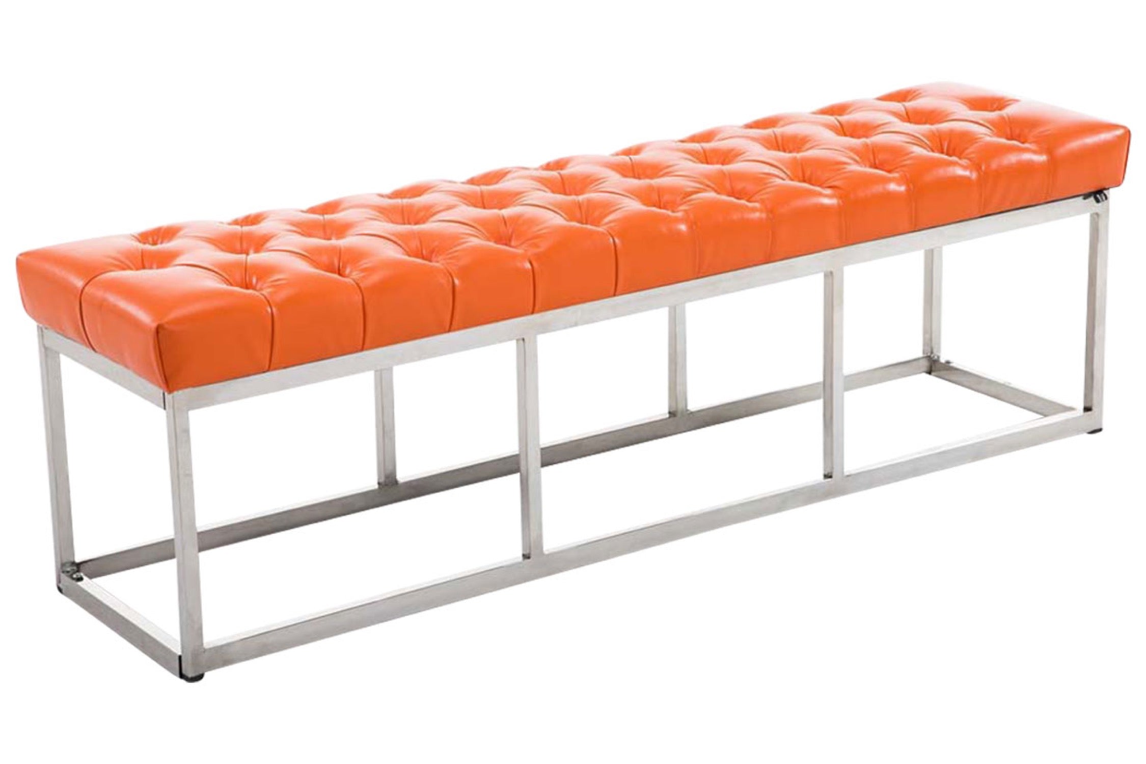 TPFLiving Sitzbank Amor Kunstleder - Gestell Edelstahl matt gebürstet - 150 TPFLiving Sitzbank Amor Kunstleder - Gestell Edelstahl matt gebürstet - 150