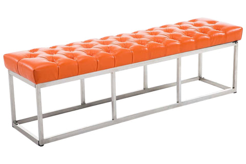 TPFLiving Sitzbank Amor Kunstleder - Gestell Edelstahl matt gebürstet - 150 TPFLiving Sitzbank Amor Kunstleder - Gestell Edelstahl matt gebürstet - 150