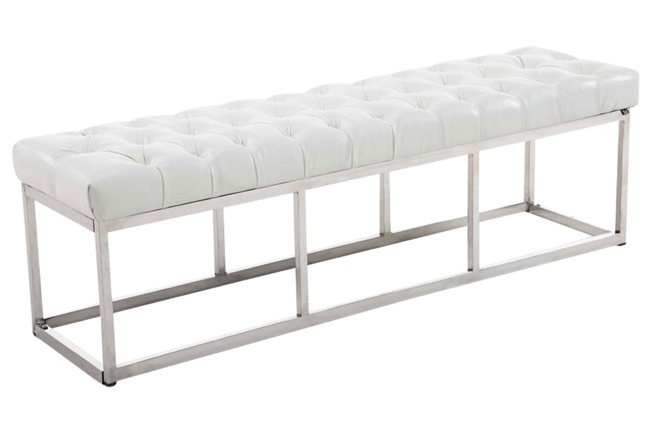 TPFLiving Sitzbank Amor Kunstleder - Gestell Edelstahl matt gebürstet - 150 TPFLiving Sitzbank Amor Kunstleder - Gestell Edelstahl matt gebürstet - 150