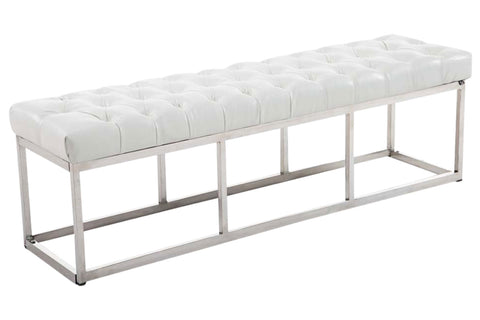 TPFLiving Sitzbank Amor Kunstleder - Gestell Edelstahl matt gebürstet - 150 TPFLiving Sitzbank Amor Kunstleder - Gestell Edelstahl matt gebürstet - 150