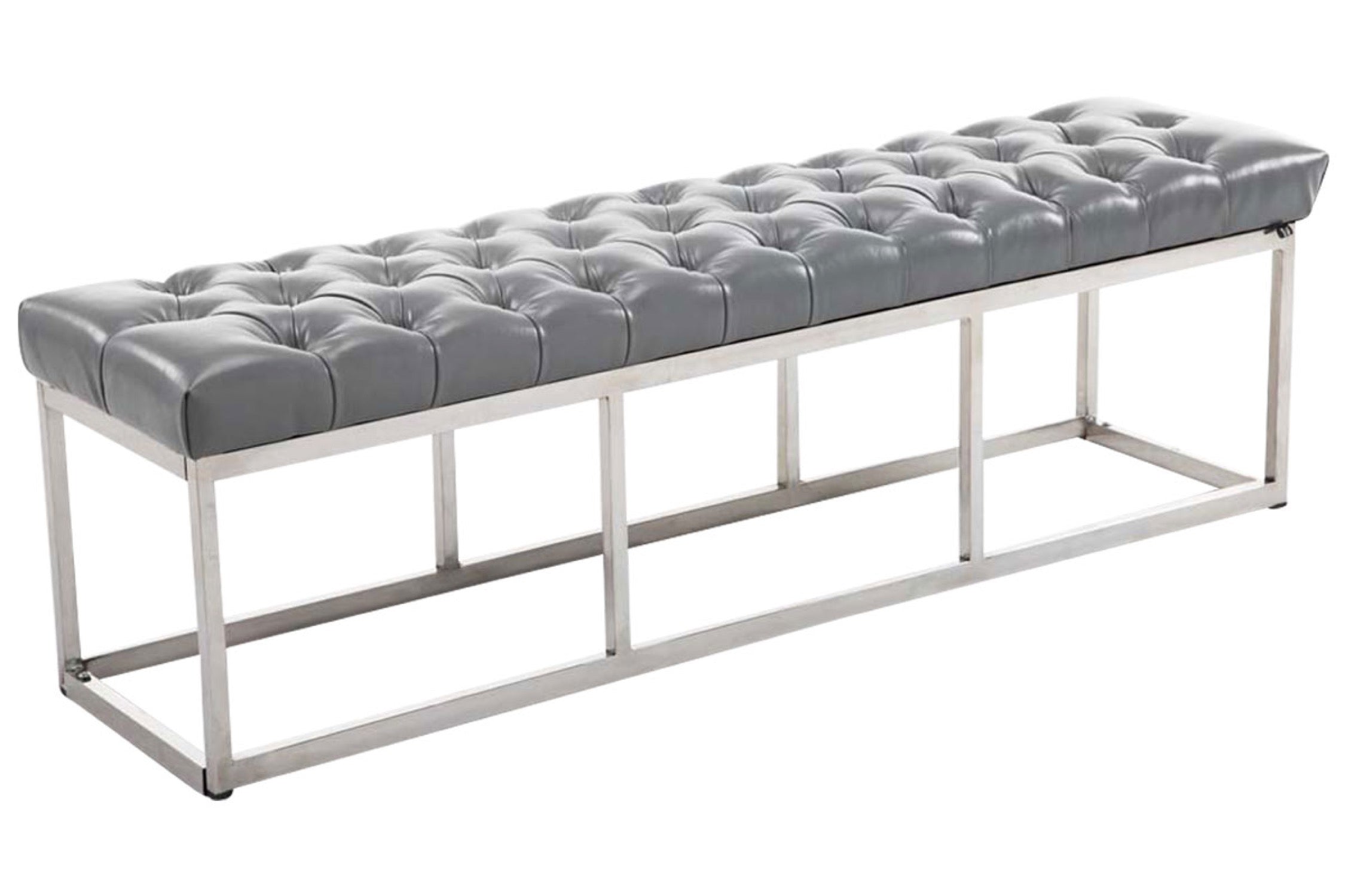 TPFLiving Sitzbank Amor Kunstleder - Gestell Edelstahl matt gebürstet - 150 TPFLiving Sitzbank Amor Kunstleder - Gestell Edelstahl matt gebürstet - 150