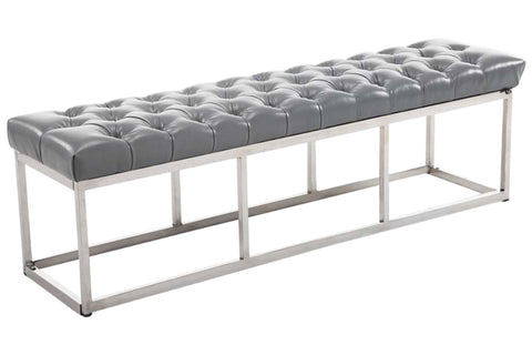 TPFLiving Sitzbank Amor Kunstleder - Gestell Edelstahl matt gebürstet - 150 TPFLiving Sitzbank Amor Kunstleder - Gestell Edelstahl matt gebürstet - 150