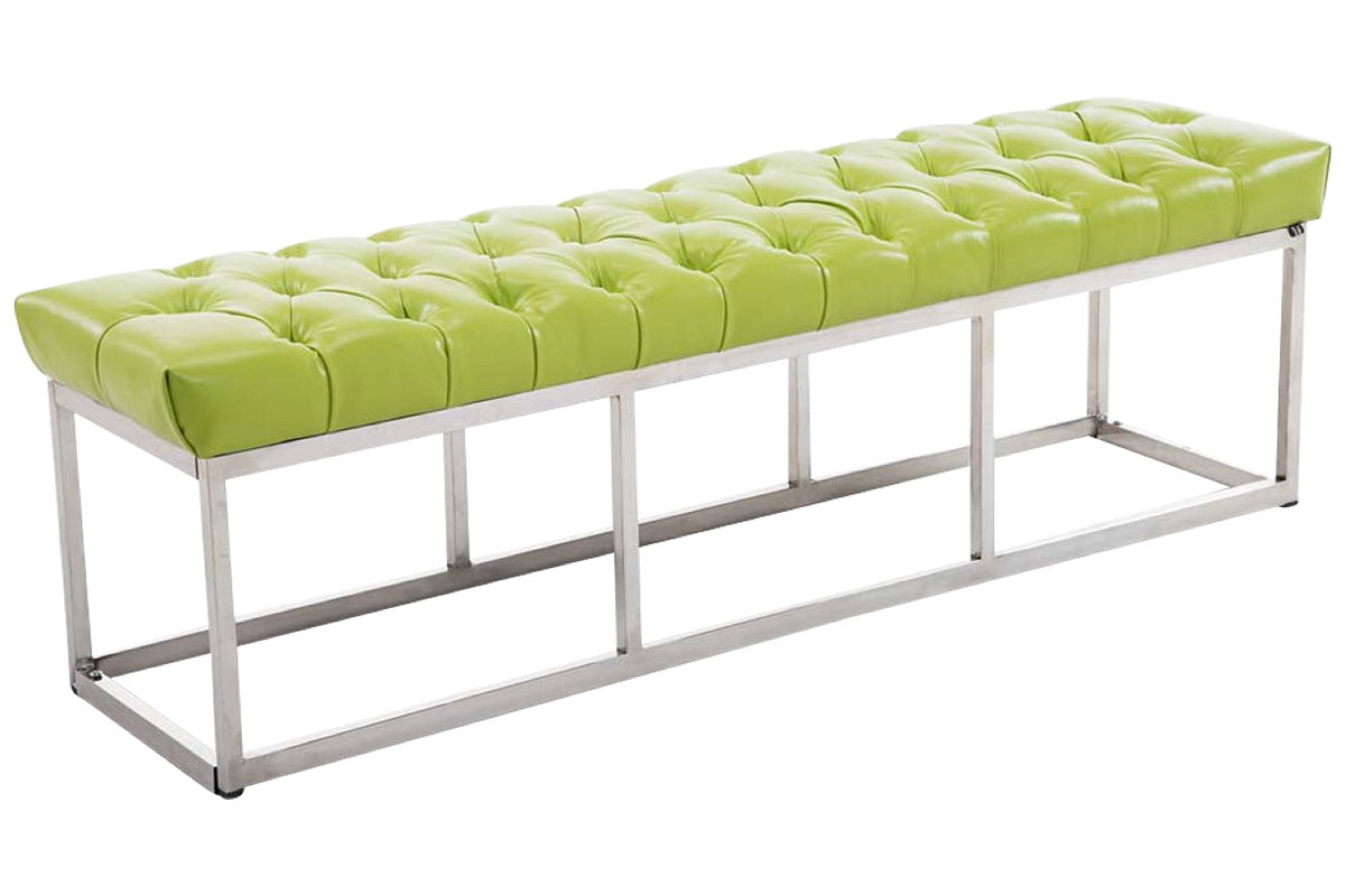 TPFLiving Sitzbank Amor Kunstleder - Gestell Edelstahl matt gebürstet - 150 TPFLiving Sitzbank Amor Kunstleder - Gestell Edelstahl matt gebürstet - 150