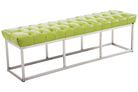 TPFLiving Sitzbank Amor Kunstleder - Gestell Edelstahl matt gebürstet - 150 TPFLiving Sitzbank Amor Kunstleder - Gestell Edelstahl matt gebürstet - 150