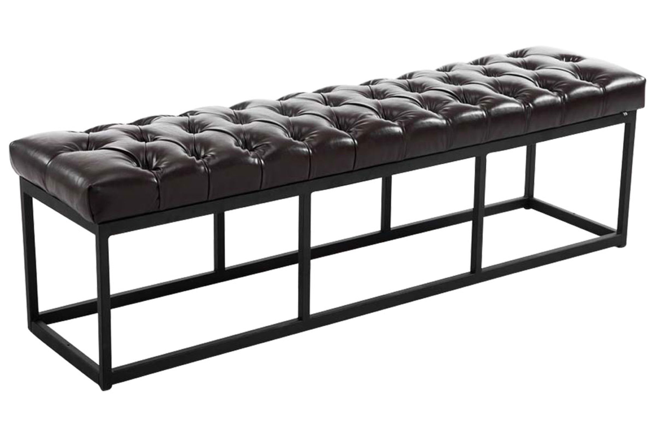 TPFLiving Sitzbank Amor Kunstleder - Gestell matt schwarz - 150 TPFLiving Sitzbank Amor Kunstleder - Gestell matt schwarz - 150