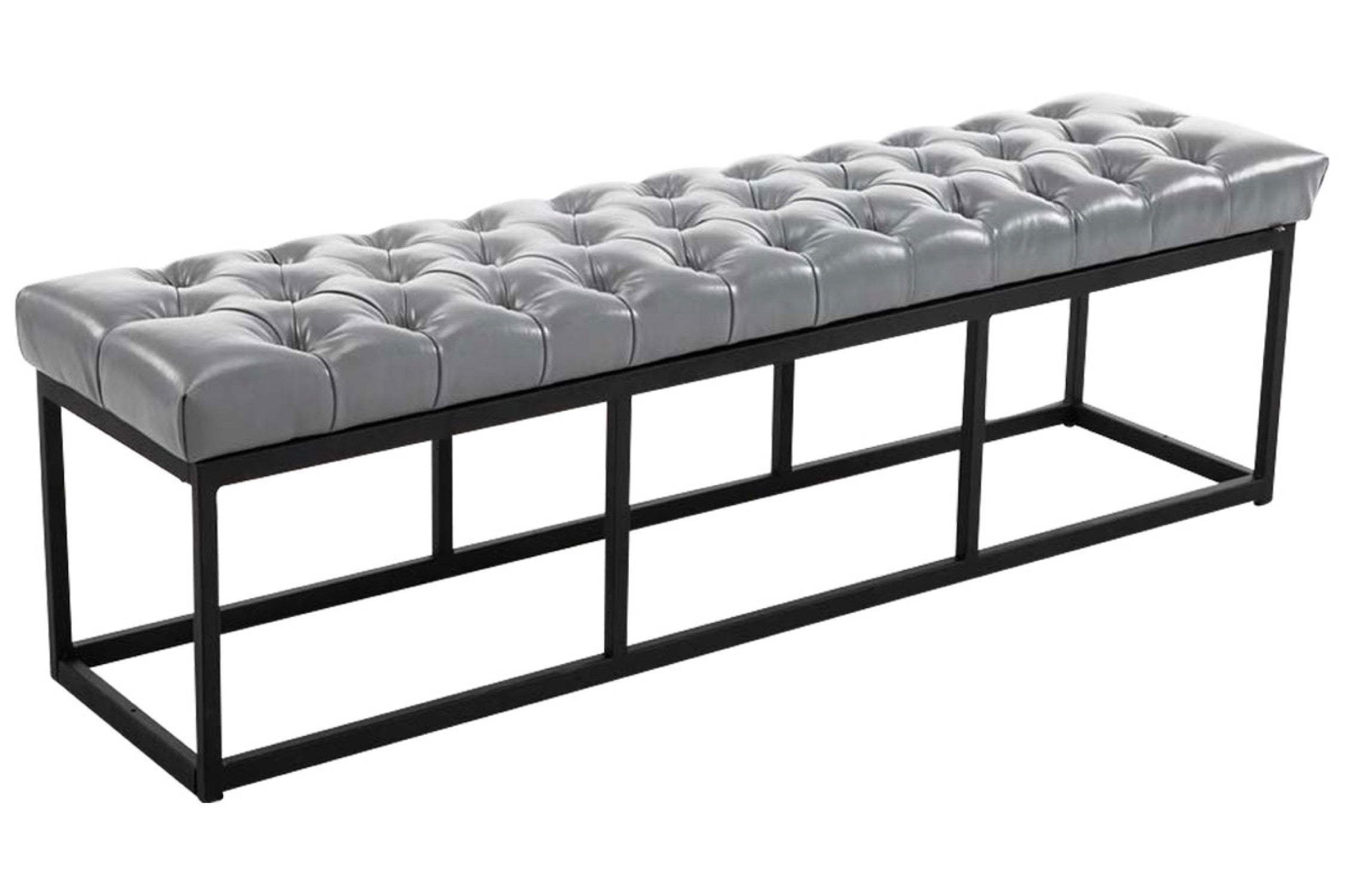 TPFLiving Sitzbank Amor Kunstleder - Gestell matt schwarz - 150 TPFLiving Sitzbank Amor Kunstleder - Gestell matt schwarz - 150