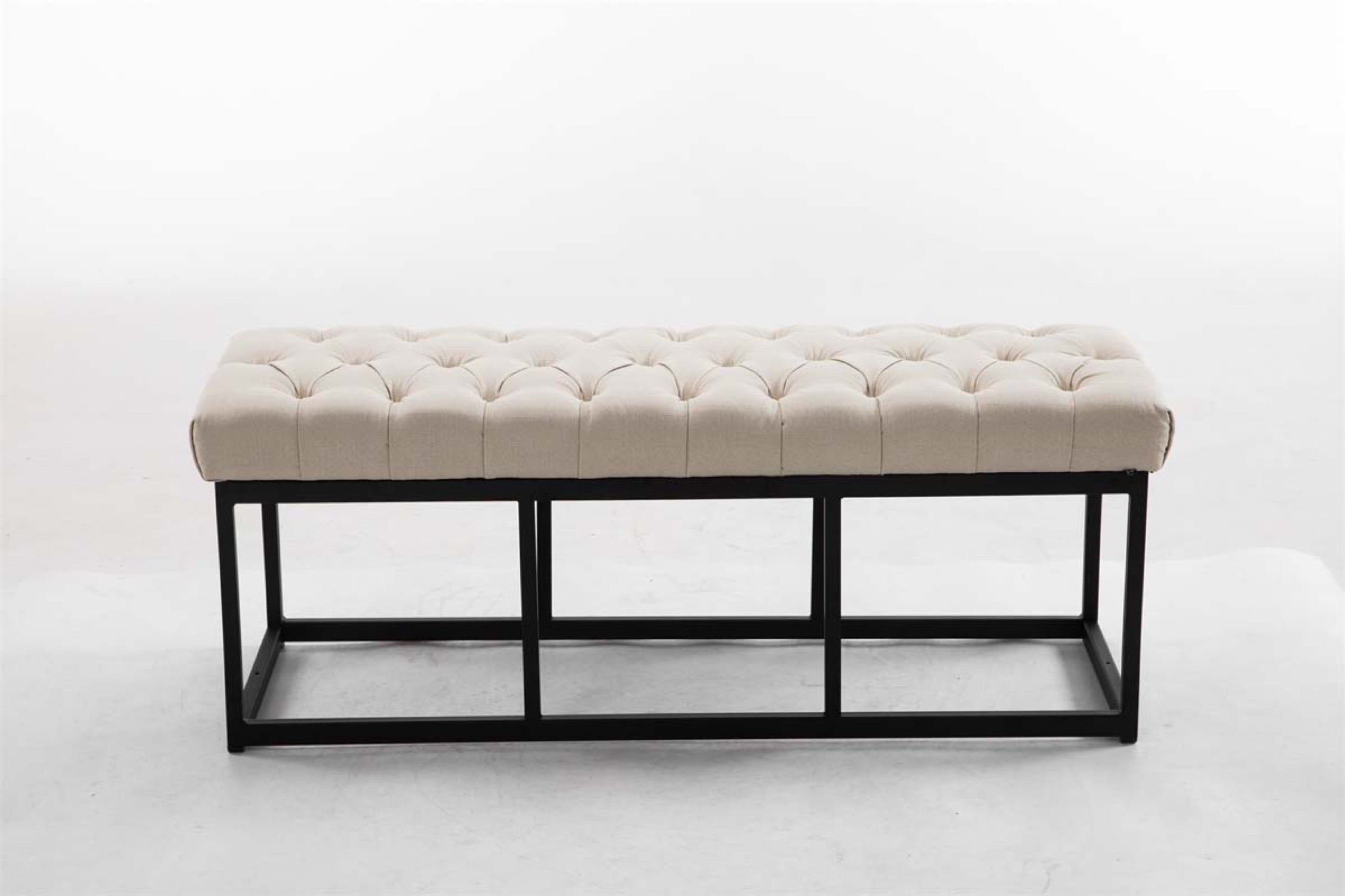 TPFLiving Sitzbank Amor Stoff - Gestell matt schwarz - 120 TPFLiving Sitzbank Amor Stoff - Gestell matt schwarz - 120