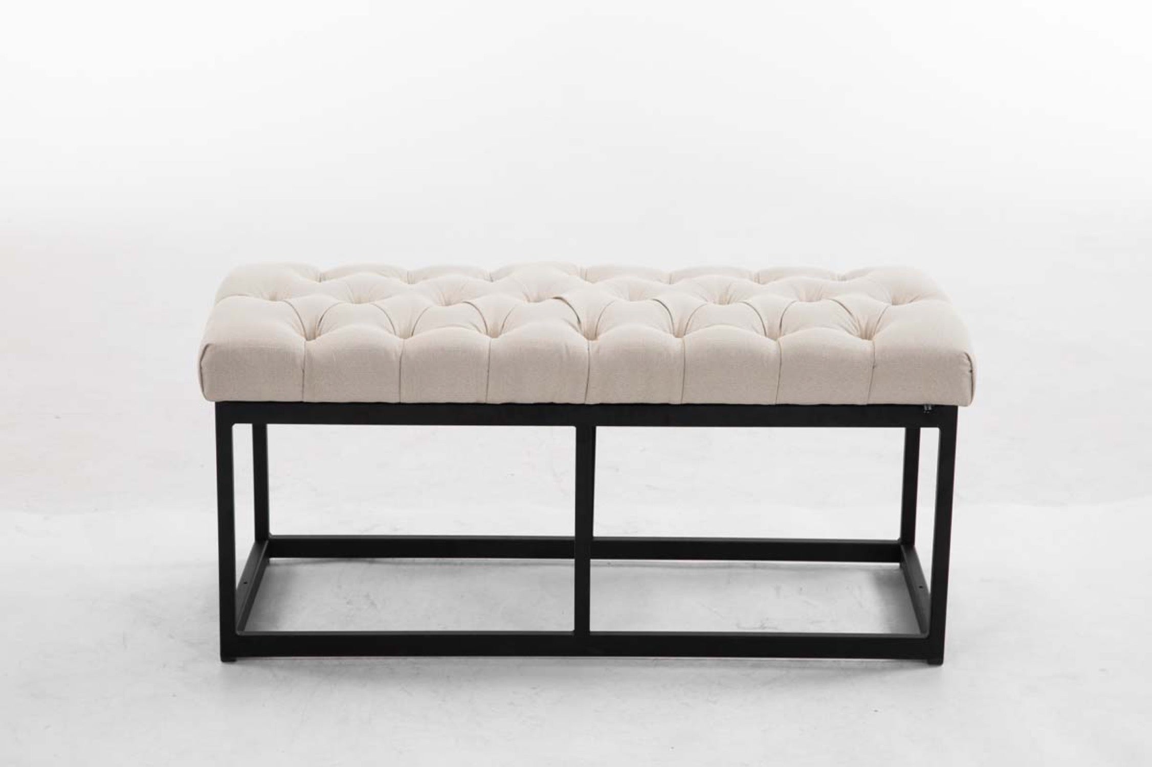 TPFLiving Sitzbank Amor Stoff - Gestell matt schwarz - 100 TPFLiving Sitzbank Amor Stoff - Gestell matt schwarz - 100