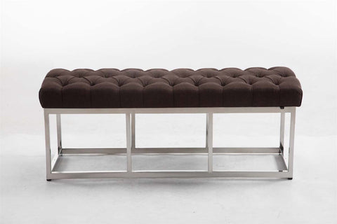 TPFLiving Sitzbank Amor Stoff - Gestell Edelstahl matt gebürstet - 120 TPFLiving Sitzbank Amor Stoff - Gestell Edelstahl matt gebürstet - 120