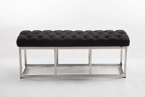 TPFLiving Sitzbank Amor Stoff - Gestell Edelstahl matt gebürstet - 120 TPFLiving Sitzbank Amor Stoff - Gestell Edelstahl matt gebürstet - 120