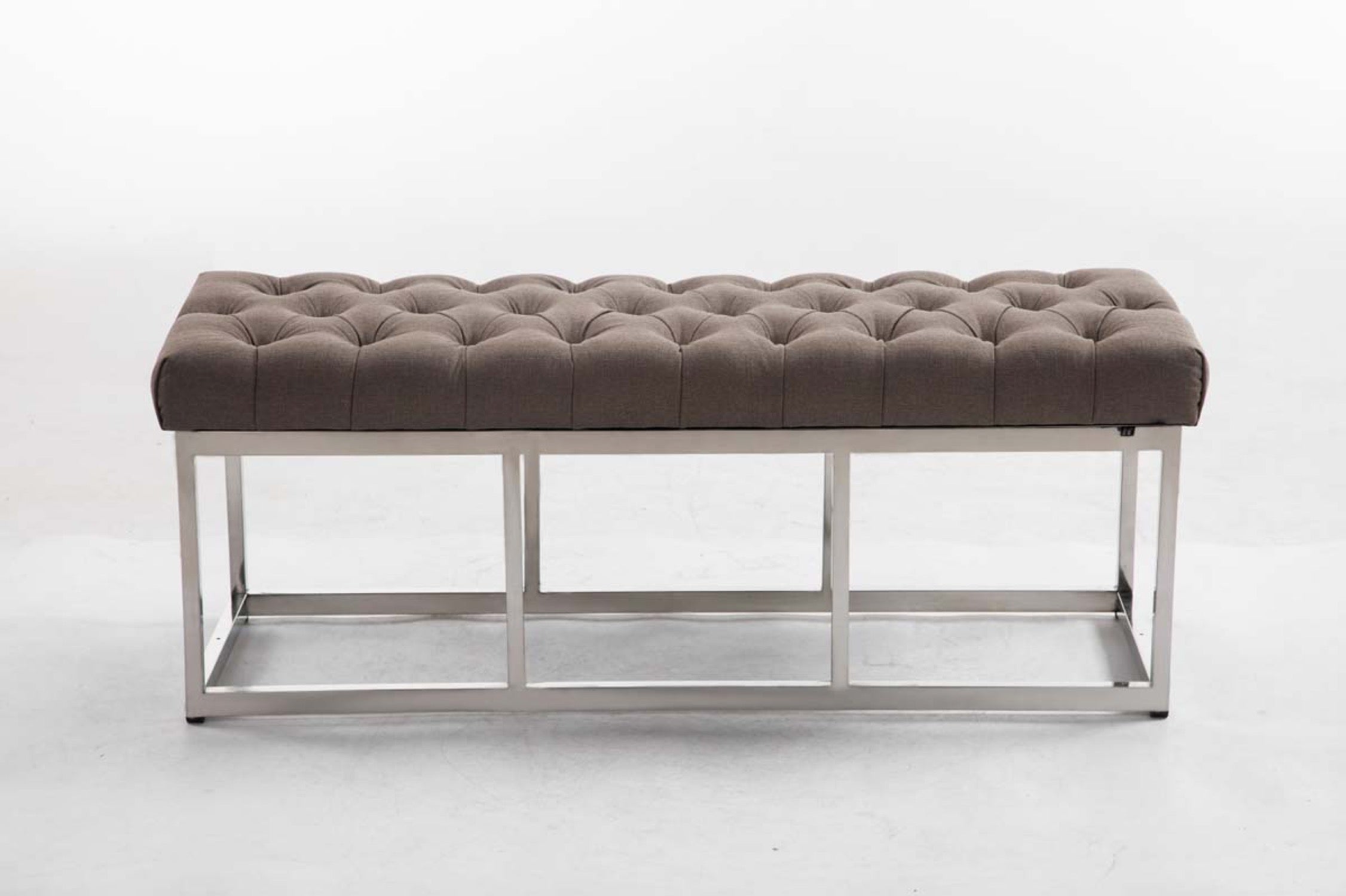 TPFLiving Sitzbank Amor Stoff - Gestell Edelstahl matt gebürstet - 120 TPFLiving Sitzbank Amor Stoff - Gestell Edelstahl matt gebürstet - 120