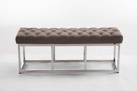 TPFLiving Sitzbank Amor Stoff - Gestell Edelstahl matt gebürstet - 120 TPFLiving Sitzbank Amor Stoff - Gestell Edelstahl matt gebürstet - 120