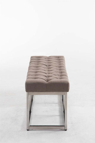 TPFLiving Sitzbank Amor Stoff - Gestell Edelstahl matt gebürstet - 120 TPFLiving Sitzbank Amor Stoff - Gestell Edelstahl matt gebürstet - 120