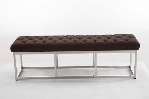 TPFLiving Sitzbank Amor Stoff - Gestell Edelstahl matt gebürstet - 150 TPFLiving Sitzbank Amor Stoff - Gestell Edelstahl matt gebürstet - 150