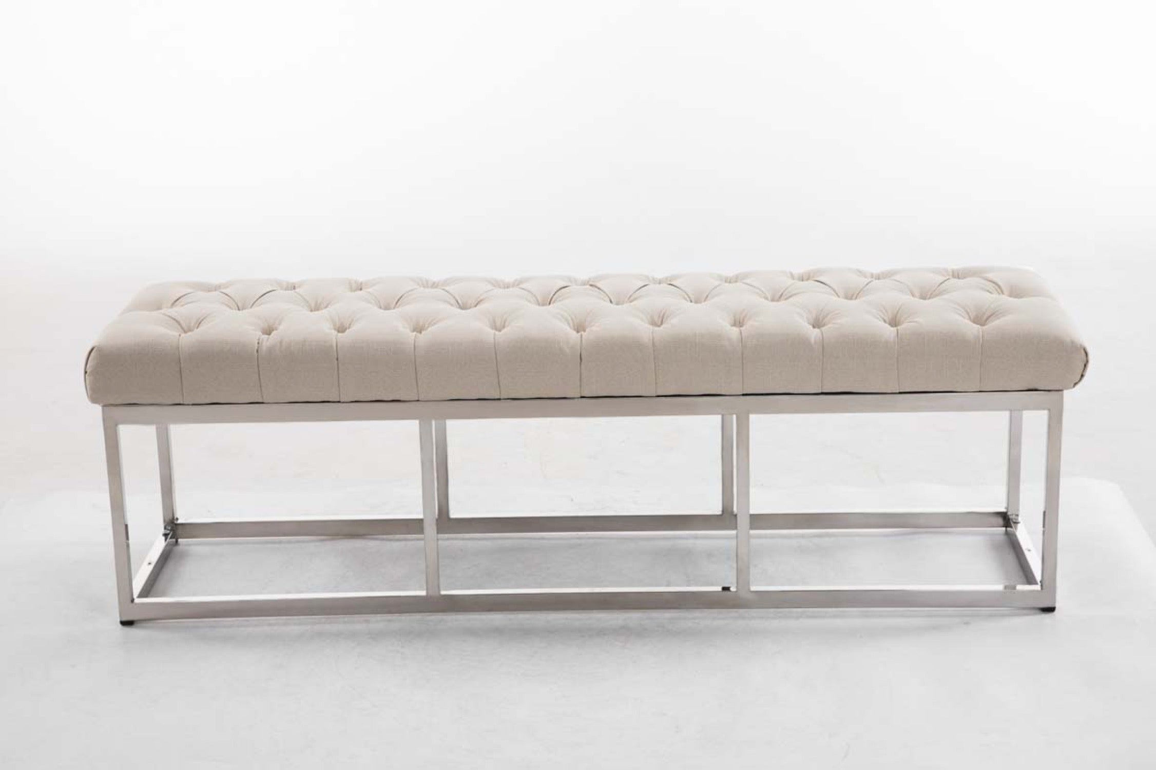 TPFLiving Sitzbank Amor Stoff - Gestell Edelstahl matt gebürstet - 150 TPFLiving Sitzbank Amor Stoff - Gestell Edelstahl matt gebürstet - 150