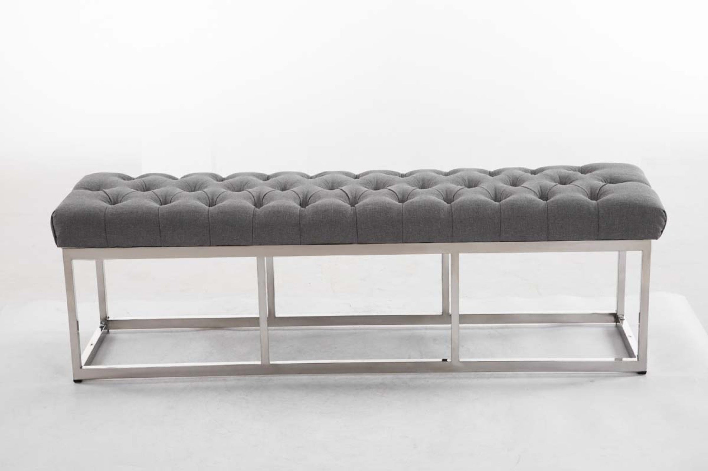 TPFLiving Sitzbank Amor Stoff - Gestell Edelstahl matt gebürstet - 150 TPFLiving Sitzbank Amor Stoff - Gestell Edelstahl matt gebürstet - 150