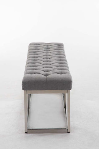 TPFLiving Sitzbank Amor Stoff - Gestell Edelstahl matt gebürstet - 150 TPFLiving Sitzbank Amor Stoff - Gestell Edelstahl matt gebürstet - 150