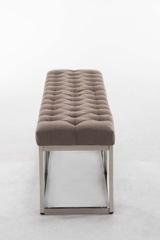 TPFLiving Sitzbank Amor Stoff - Gestell Edelstahl matt gebürstet - 150 TPFLiving Sitzbank Amor Stoff - Gestell Edelstahl matt gebürstet - 150